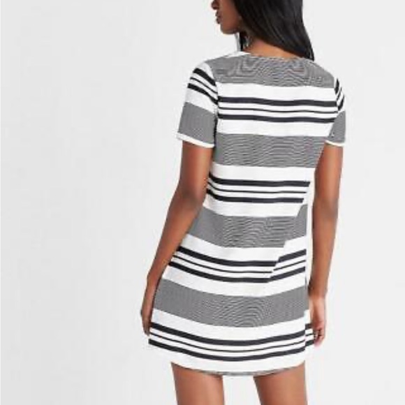 Express Stripe Lace Up Shift Dress - Picture 3 of 10